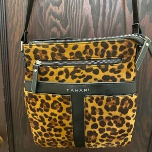 WOMEN'S CROSSBODY BAG PURSE SHOULDER BAG FAUX LEOPARD PRINT